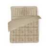 Eleganzzz Dekbedovertrek Bubble Pom Pom Rabbit Fur - sand 240x200/220cm