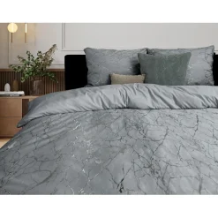 Eleganzzz Dekbedovertrek Marbel Foil Velvet - grey 140x200/220cm