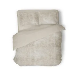 Eleganzzz Dekbedovertrek Flanel Fleece - beige 240x200/220cm