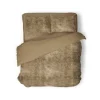 Eleganzzz Dekbedovertrek Flanel Fleece - gold 200x200/220cm