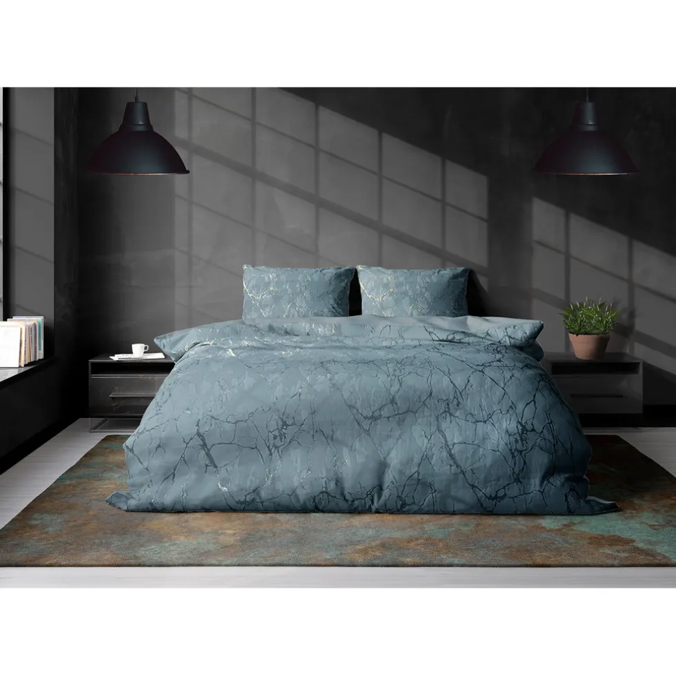Eleganzzz Dekbedovertrek Marbel Foil Velvet - mineral 140x200/220cm