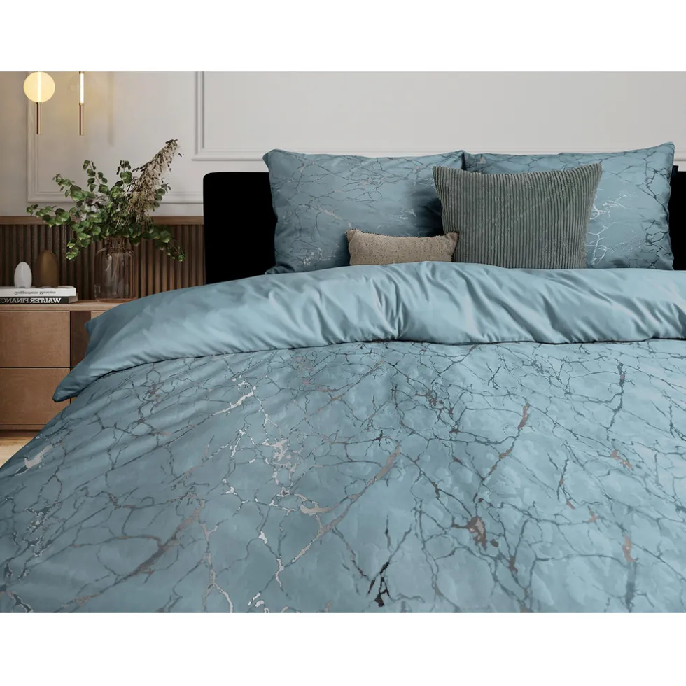 Eleganzzz Dekbedovertrek Marbel Foil Velvet - mineral 140x200/220cm