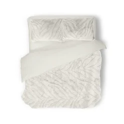 Eleganzzz Dekbedovertrek Jacquard Rabbit Fur - off white 240x200/220cm
