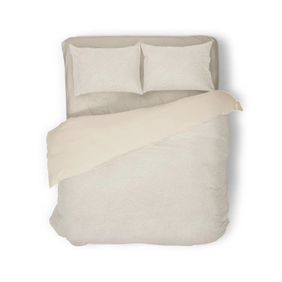 Eleganzzz Dekbedovertrek Teddy Pluche - off white 200x200/220cm