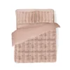 Eleganzzz Dekbedovertrek Bubble Pom Pom Rabbit Fur - pink 200x200/220cm