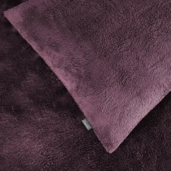 Eleganzzz Dekbedovertrek Teddy Pluche - bordeaux 240x200/220cm
