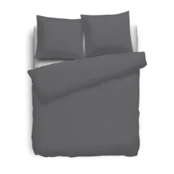 Eleganzzz Dekbedovertrek Flanel Uni - antraciet 140x200/220cm