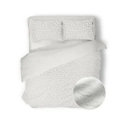 Eleganzzz Dekbedovertrek Micro Mink Leopard - off white 200x200/220cm