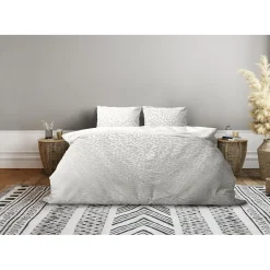 Eleganzzz Dekbedovertrek Micro Mink Leopard - off white 200x200/220cm
