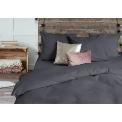 Eleganzzz Dekbedovertrek Flanel Uni - antraciet 200x200/220cm