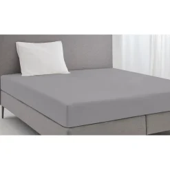 Eleganzzz Hoeslaken Jersey Katoen Stretch 35cm Hoge Hoek - licht grijs 90x210/220 - 100x200