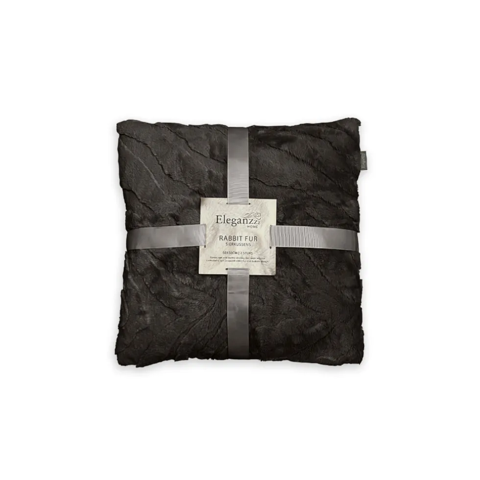 Eleganzzz Jacquard Rabbit Fur Sierkussens Hoofdkussen