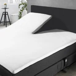 Eleganzzz Splittopper Hoeslaken Perkal Katoen - wit 180x210/220cm