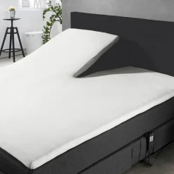 Eleganzzz Splittopper Hoeslaken Jersey Katoen Stretch - wit 180x210/220cm