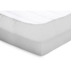 Eleganzzz Splittopper Hoeslaken Perkal Katoen - licht grijs 180x200cm