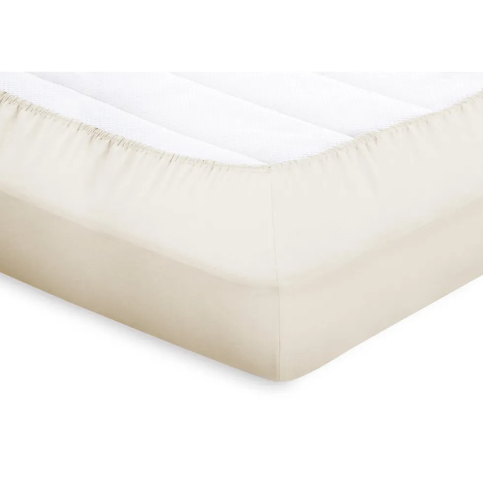 Eleganzzz Topper Hoeslaken Katoen Perkal - ivoor 160x200cm