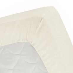 Eleganzzz Topper Hoeslaken Flanel - ivoor 90x200cm