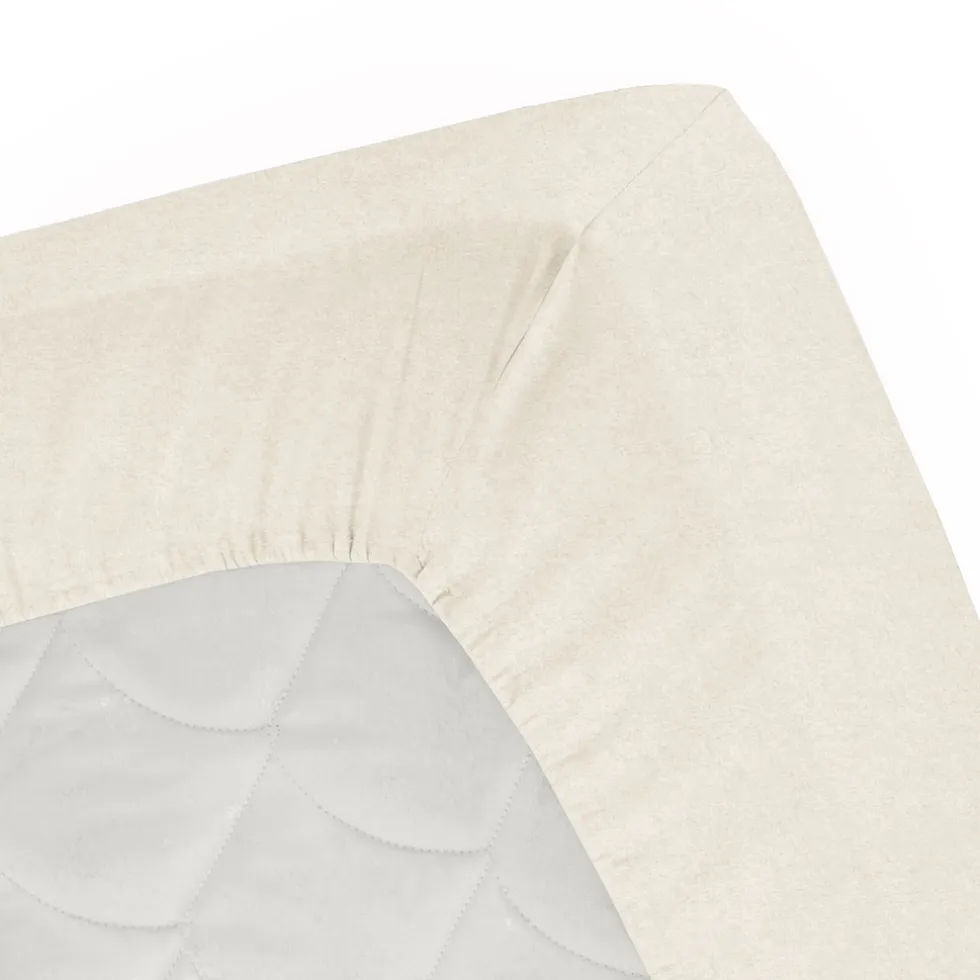 Eleganzzz Topper Hoeslaken Flanel - ivoor 90x200cm