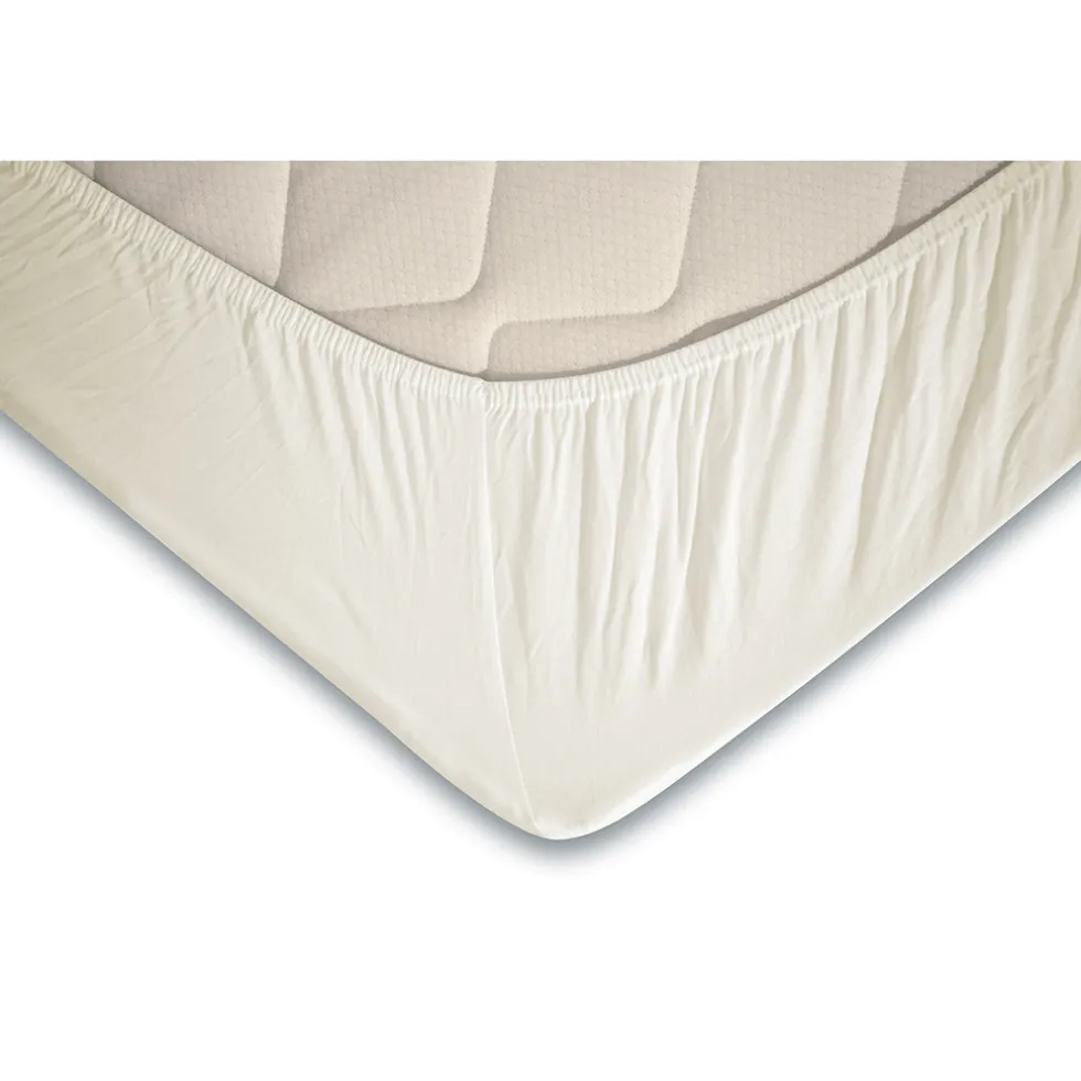 Eleganzzz Topper Hoeslaken Jersey Katoen Stretch - ivoor 120/130/140x200cm