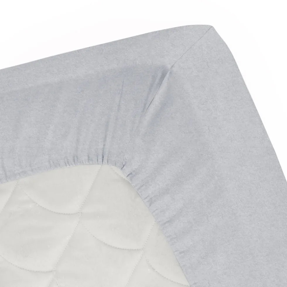 Eleganzzz Topper Hoeslaken Flanel - licht grijs 180x210/220cm