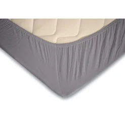 Eleganzzz Topper Hoeslaken Jersey Katoen Stretch - licht grijs 140x210/220cm - 160x200cm