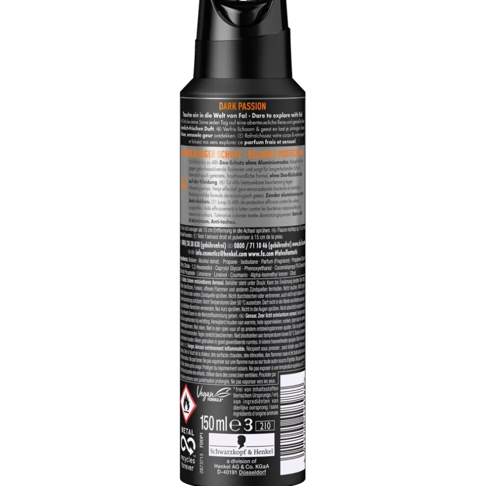 Fa Men Dark Passion Deodorant & Body Spray