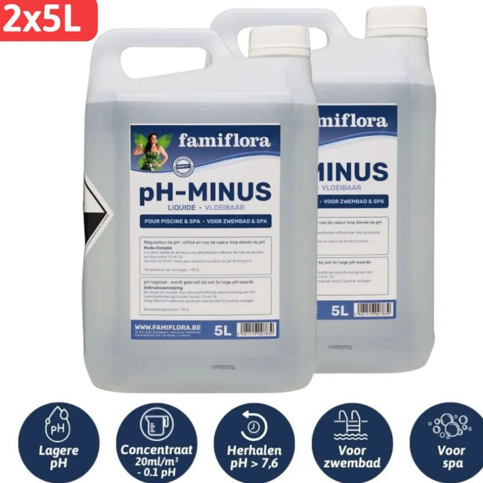 Famiflora pH-minus vloeibaar 10L om pH-waarde te verlagen