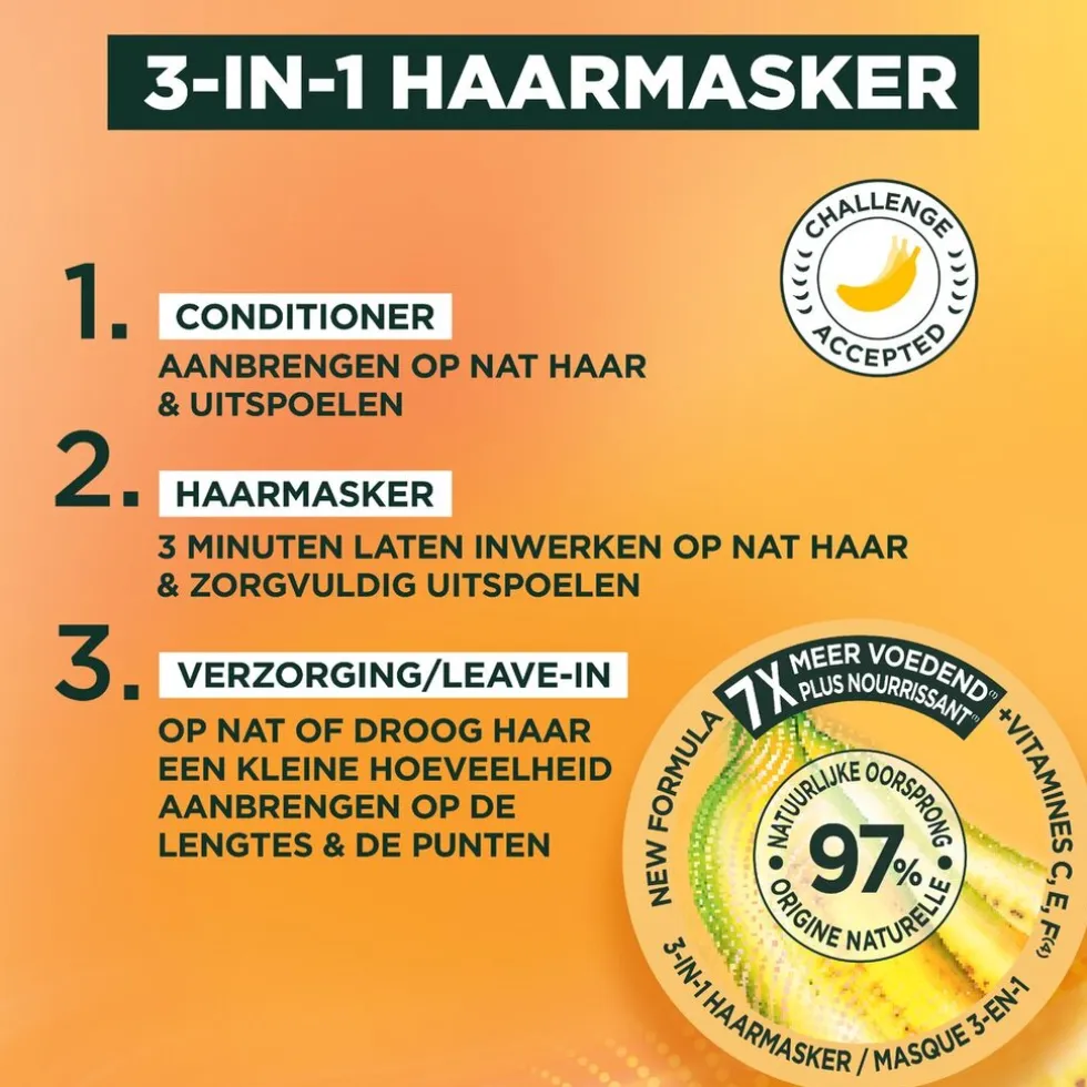 Garnier Fructis Nourishing Banana Hair Food 3-in-1 Haarmasker