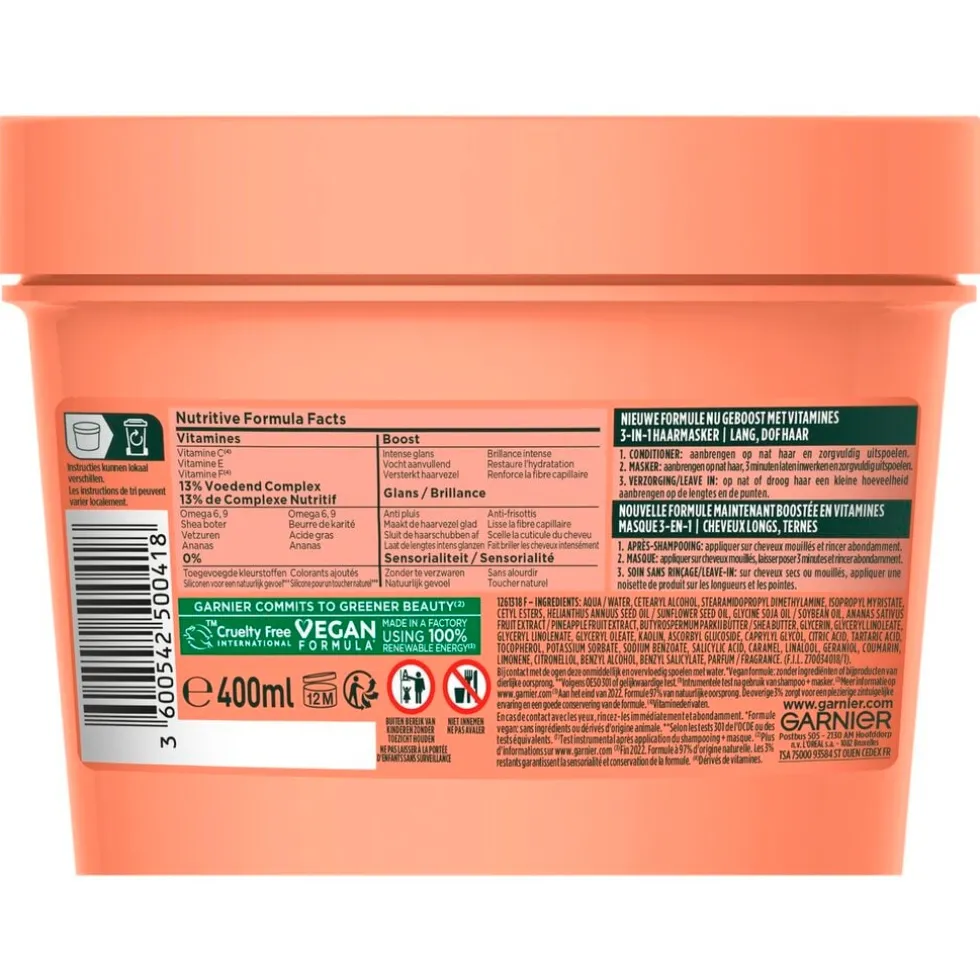 Garnier Fructis Pineapple Hair Food 3-In-1 Haarmasker