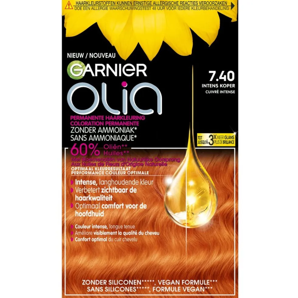 Garnier Olia 7.40 Intens Koper Permanente Haarkleuring