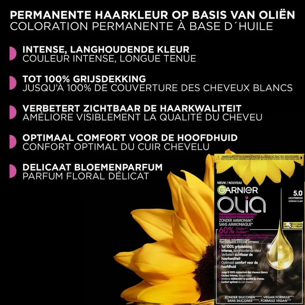 Garnier Olia 4.0 Middenbruin Permanente Haarkleuring