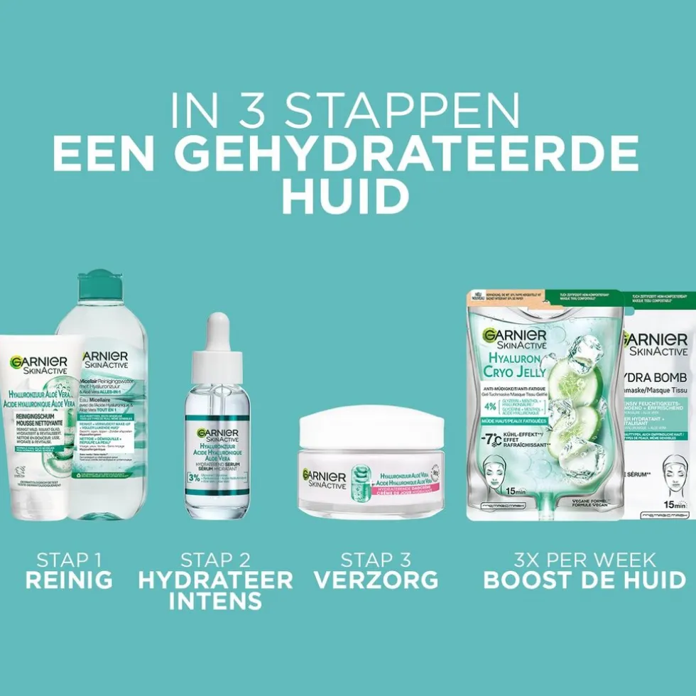 Garnier SkinActive Cryo Jelly Anti-Vermoeidheid Gezichtsmasker met Hyaluronzuur