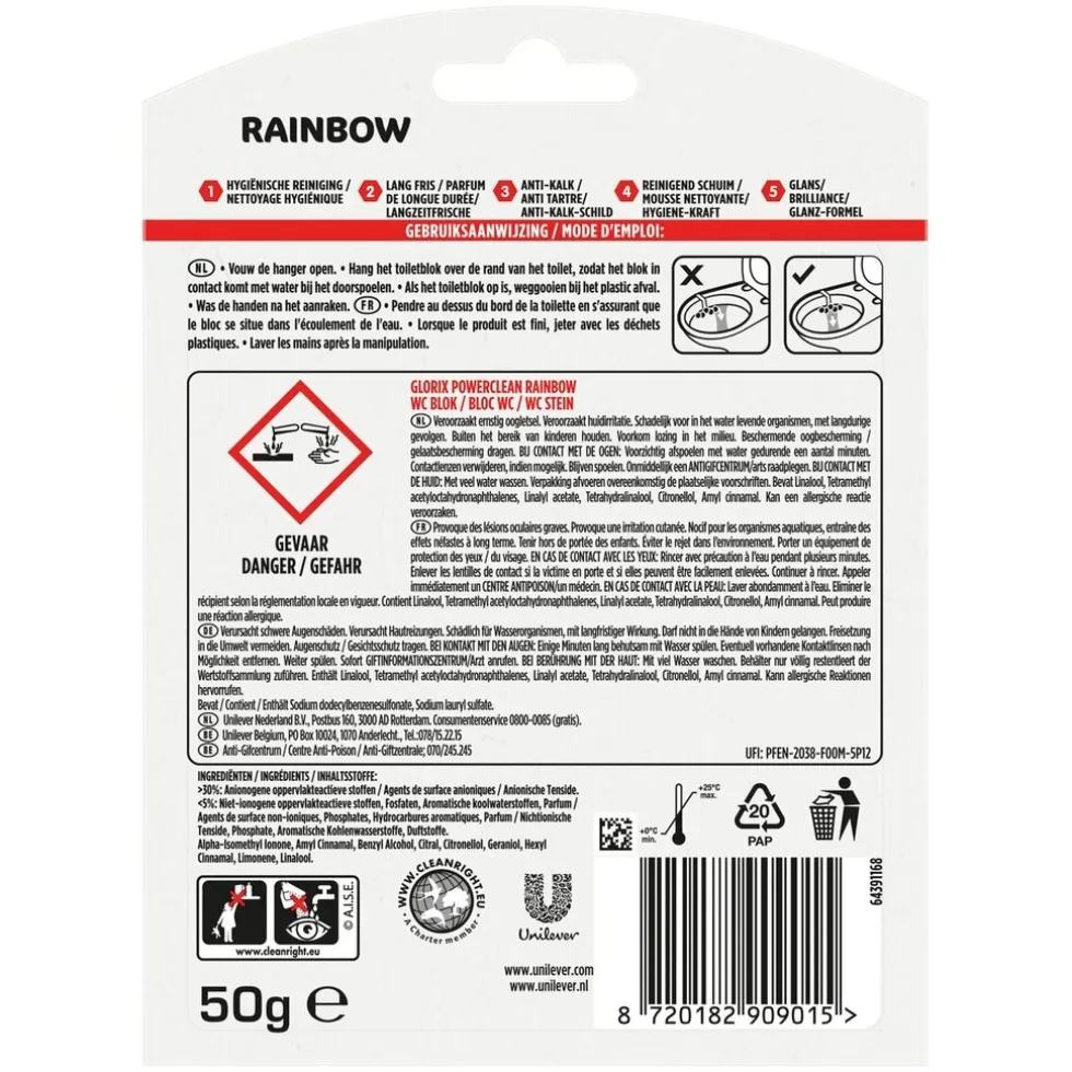 Glorix Rainbow Power Toiletblok