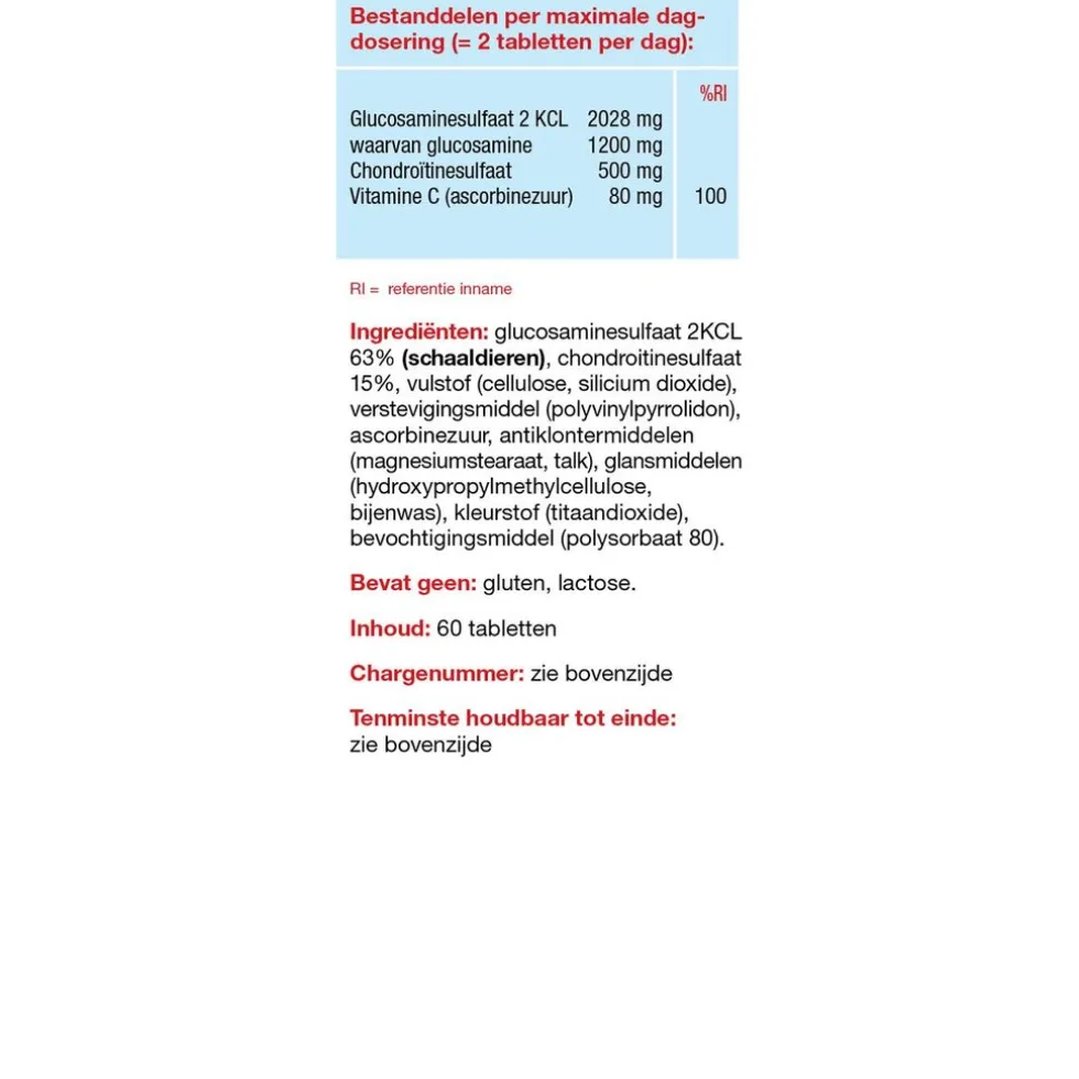 GluconCombi Glucosamine + Chondroïtine + Vitamine C Tabletten