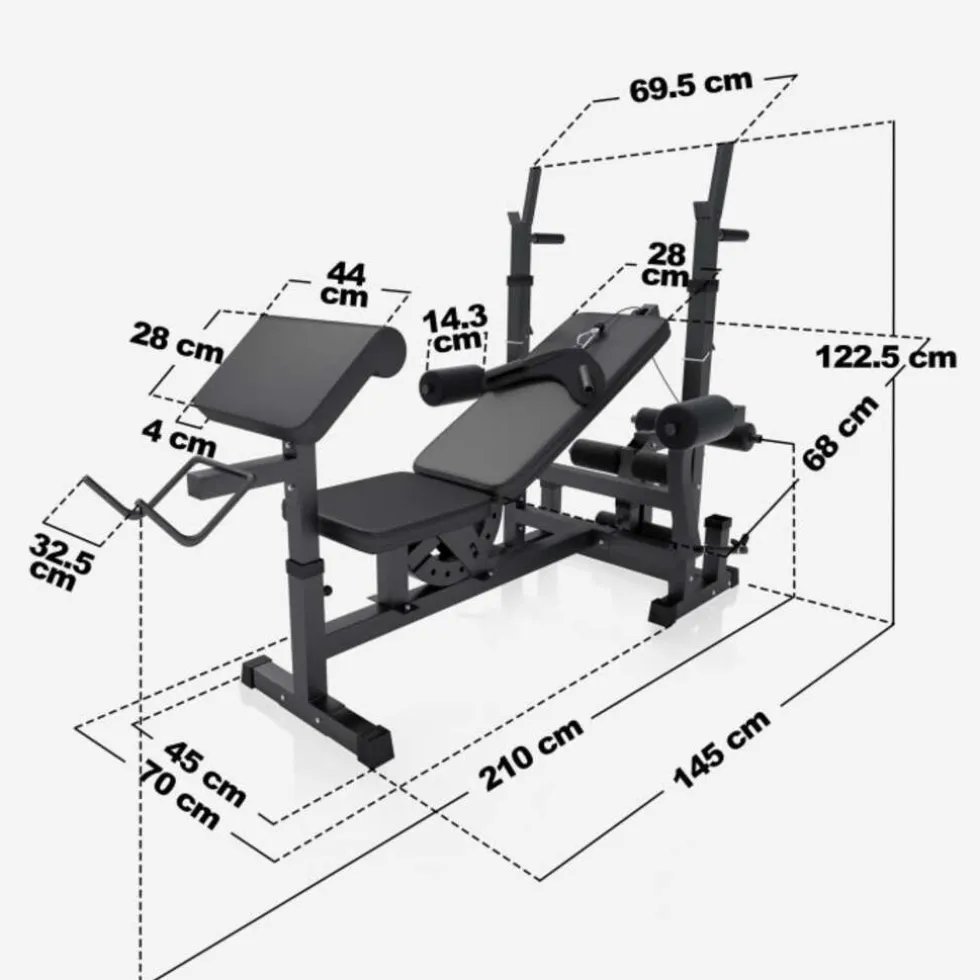 Gorilla Sport Universele halterbank