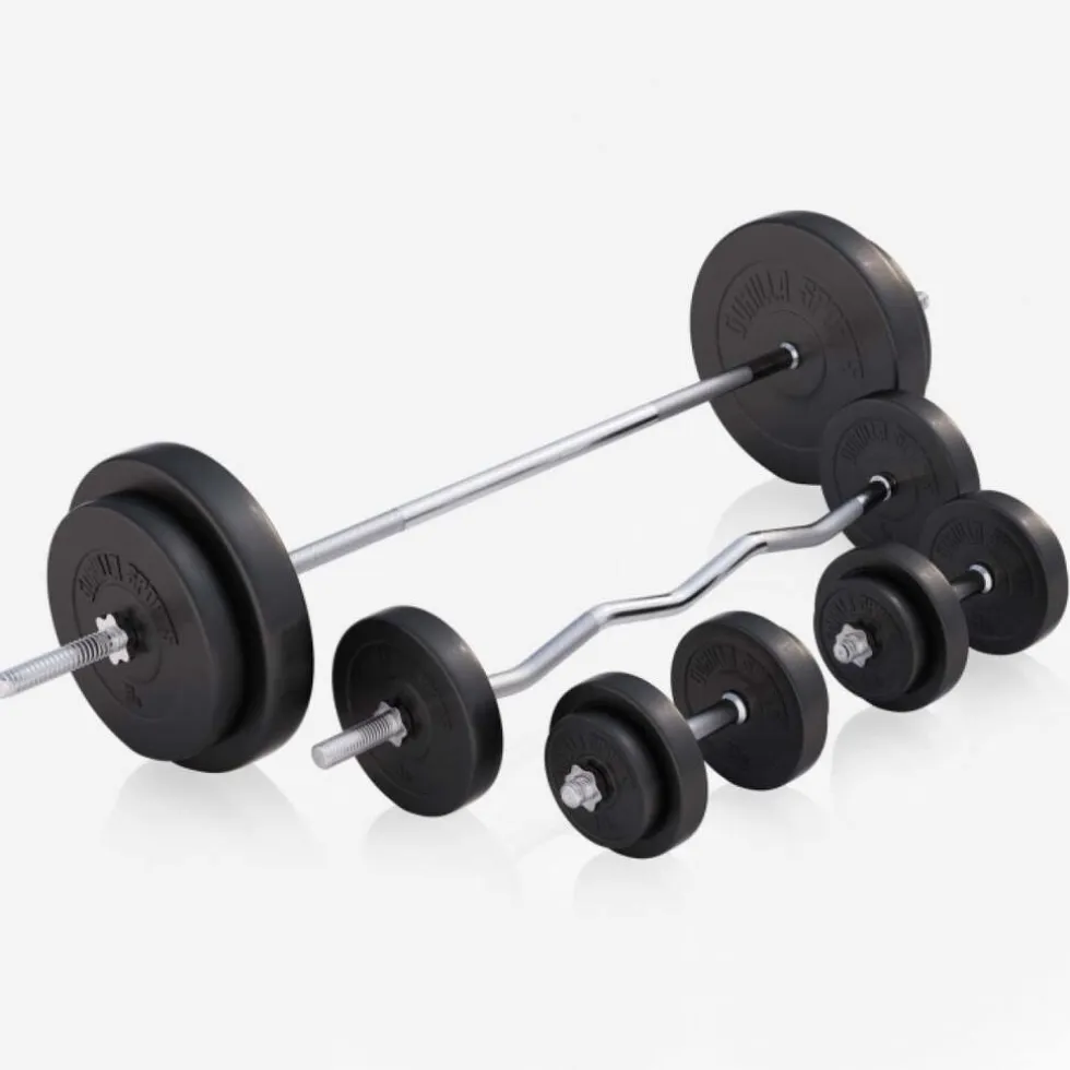 Gorilla Sports Halterbank met halterset