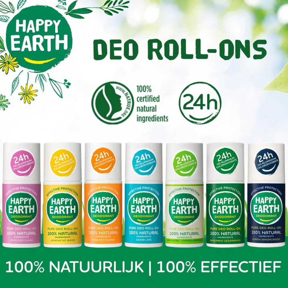 Happy Earth 100% Natural Lavender Ylang Deodorant Roller