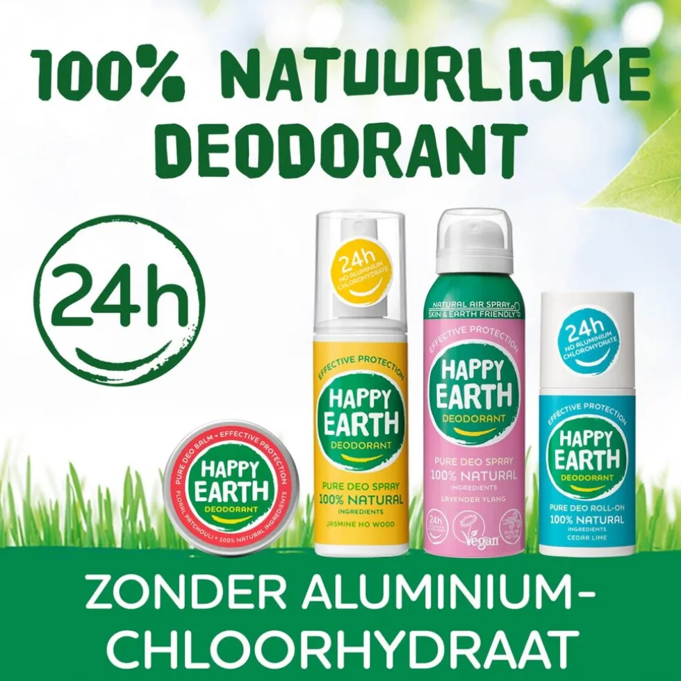 Happy Earth Bergamot Cedarwood Deodorant Roller