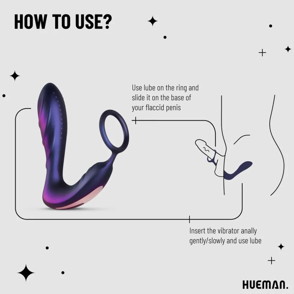 Hueman Black Hole Anaal Vibrator Met Cockring