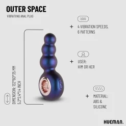 Hueman Outer Space Vibrerende Buttplug