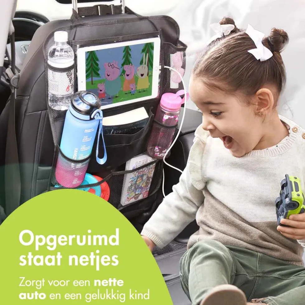 imoshion 9-in-1 Autostoel Organizer voor Kinderen Inclusief Tablethouder