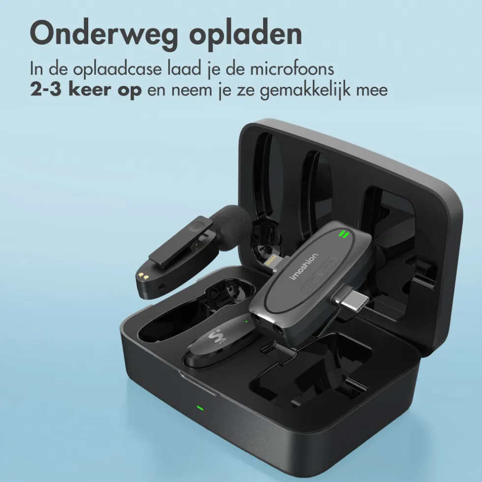 imoshion Two Pack Draadloze Bluetooth Microfoon met Oplaadcase