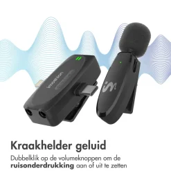 imoshion Two Pack Draadloze Bluetooth Microfoon met Oplaadcase