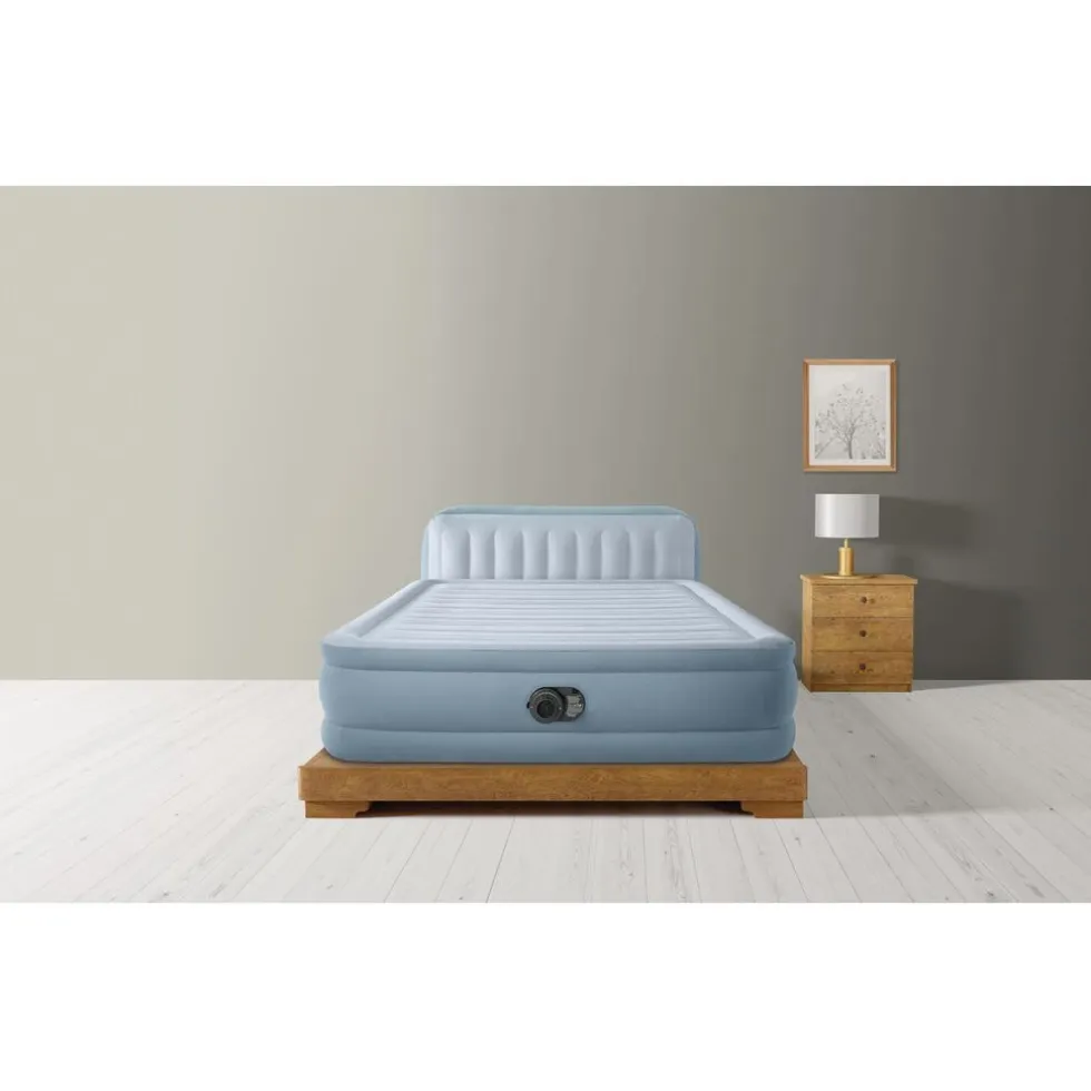 Intex Queen Plush luchtmatras met hoofdeinde luchtbed