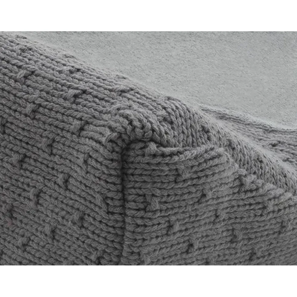 Jollein Bliss Knit Storm Grey 50 x 70 cm Aankleedkussenhoes
