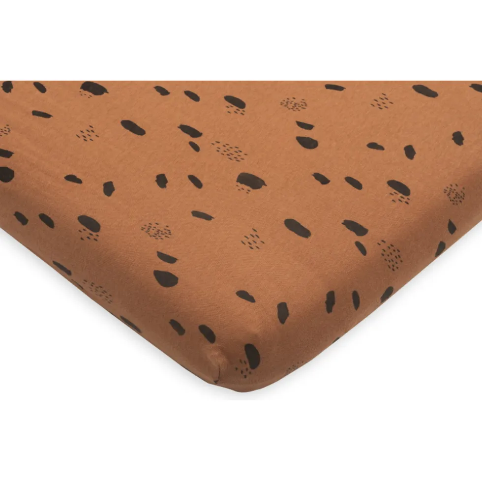 Jollein Jersey Spot Caramel 75 x 95 cm Boxmatras Hoeslaken