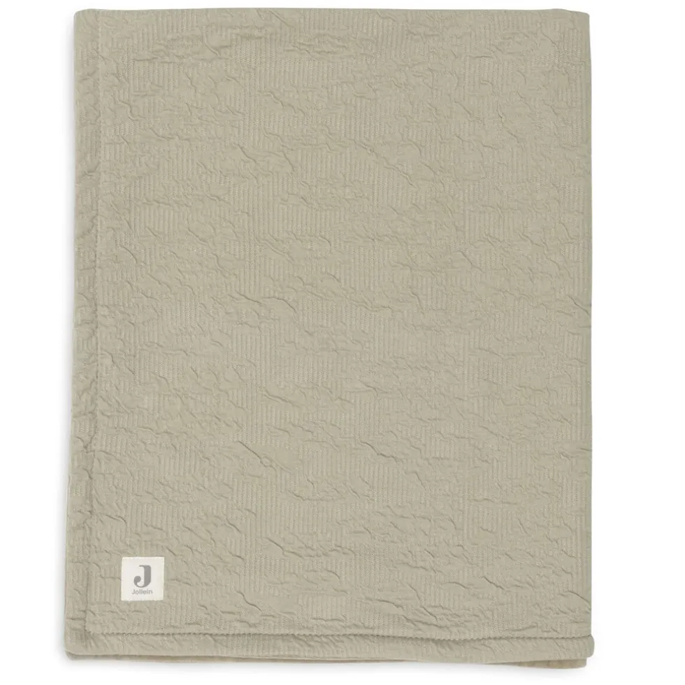 Jollein Soft Waves Olive Green / Velvet 100 x 150 cm Ledikantdeken