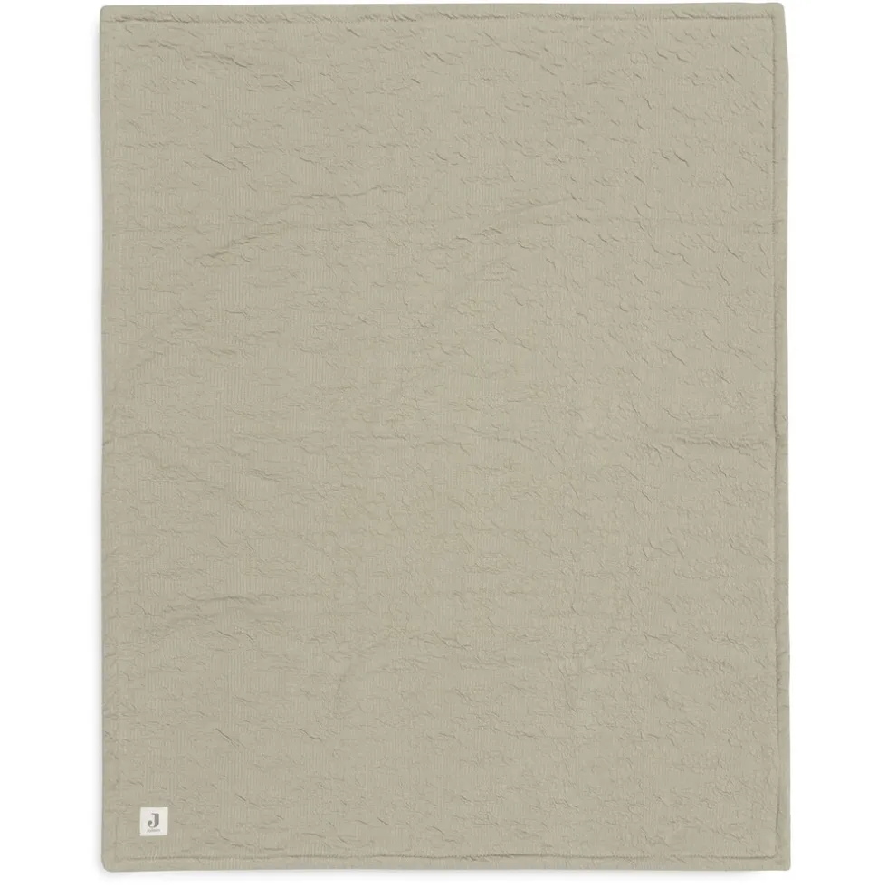 Jollein Soft Waves Olive Green / Velvet 100 x 150 cm Ledikantdeken