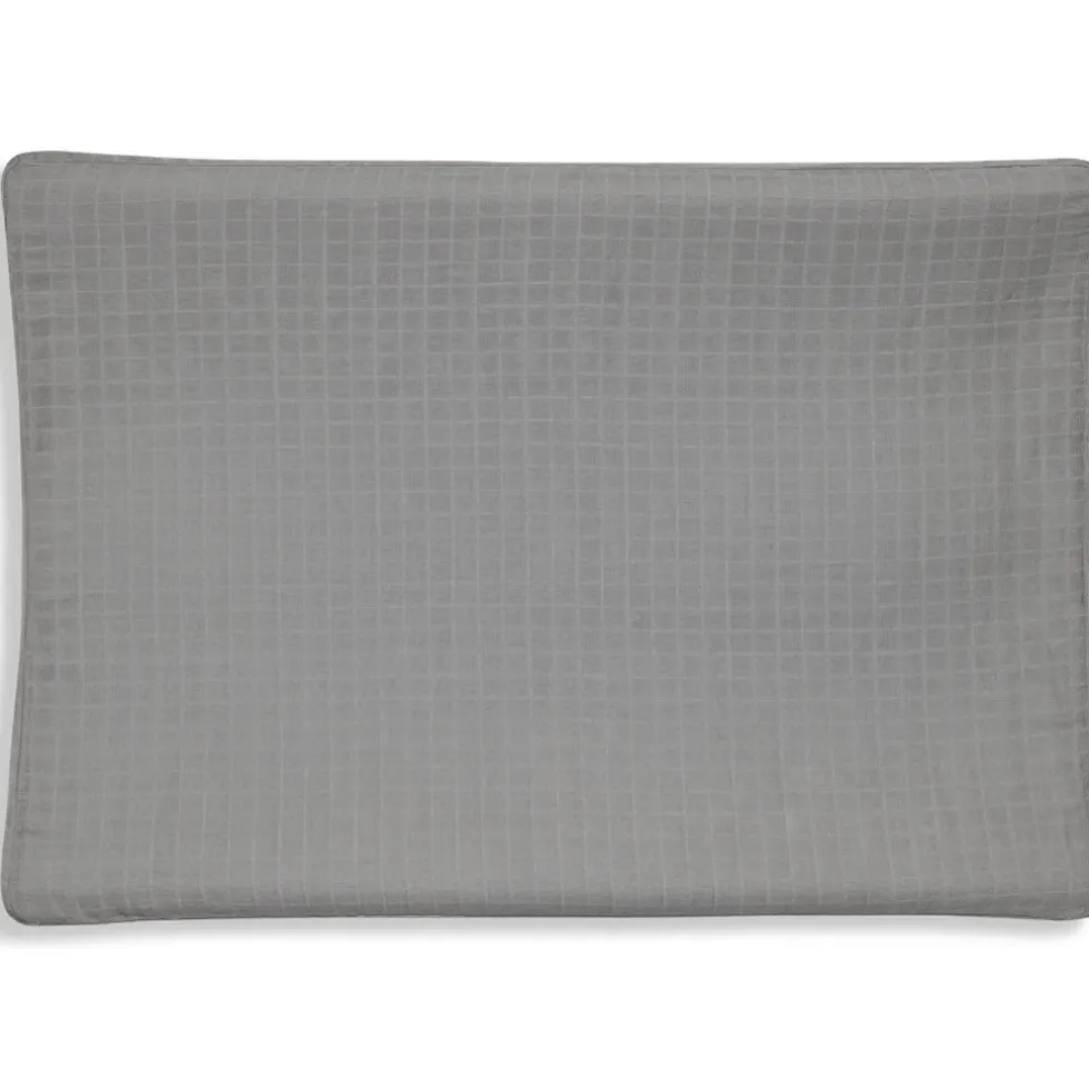 Jollein Storm Grey 50 x 70 cm Wrinkled Cotton Aankleedkussenhoes