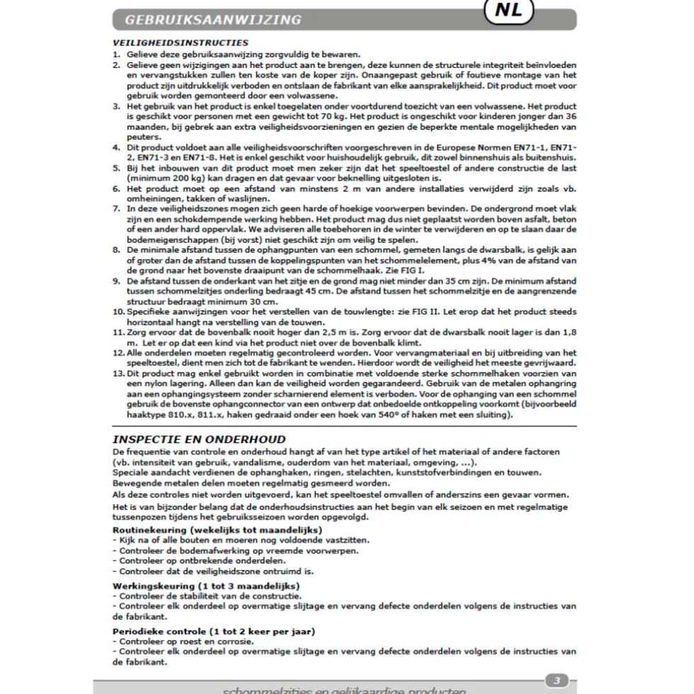 KBT schommelzitje